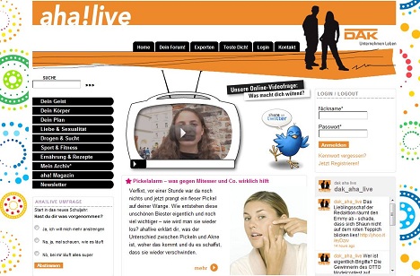 aha!live - Health-Portal der DAK für Jugendliche